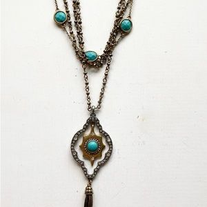 Lucky Brand Layered Turquoise Necklace